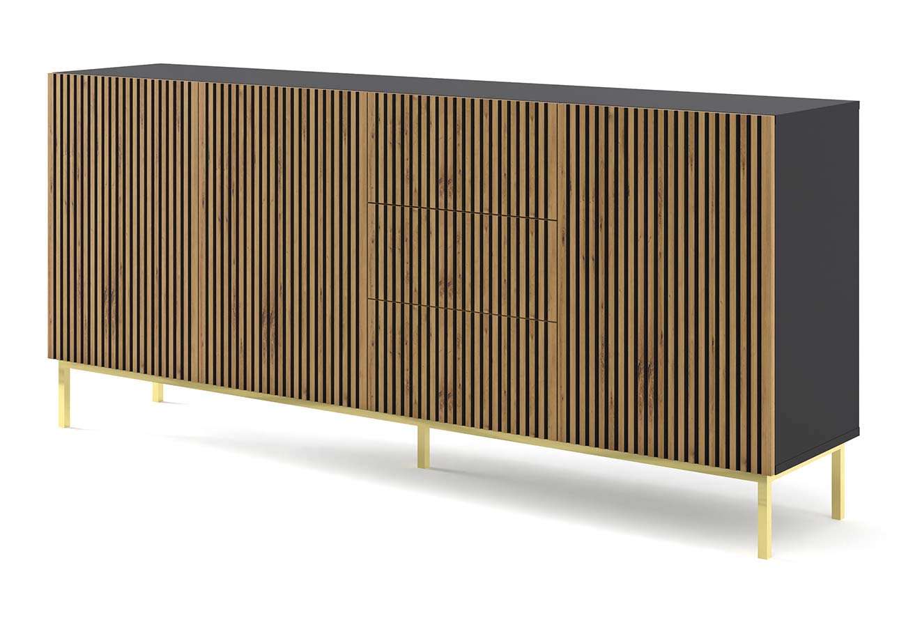 Senkki-Ravenna F 3D3S 200cm musta tammi kulta
