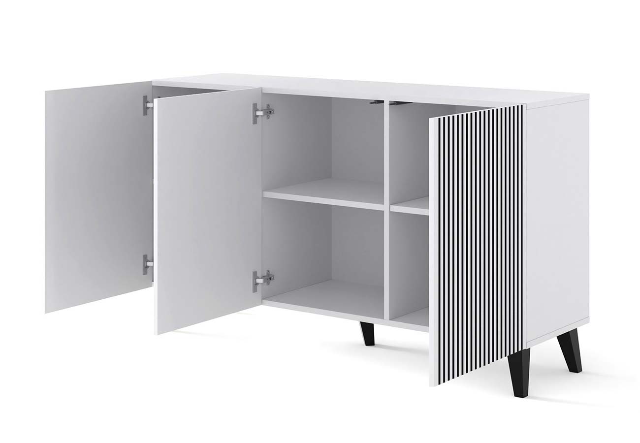 Senkki Ravenna P 150cm musta valkoinen kaapit
