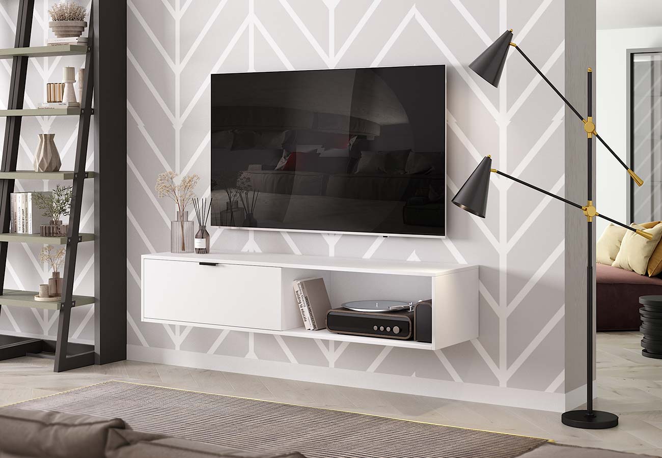 Tv-taso Comfy 150cm matta valkoinen