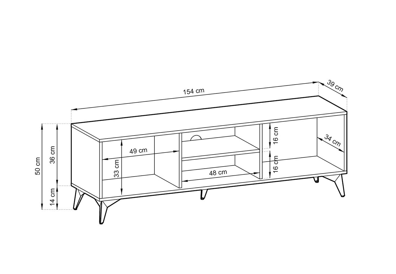 Tv-taso Diamons Sands 104cm evoke oak mitat