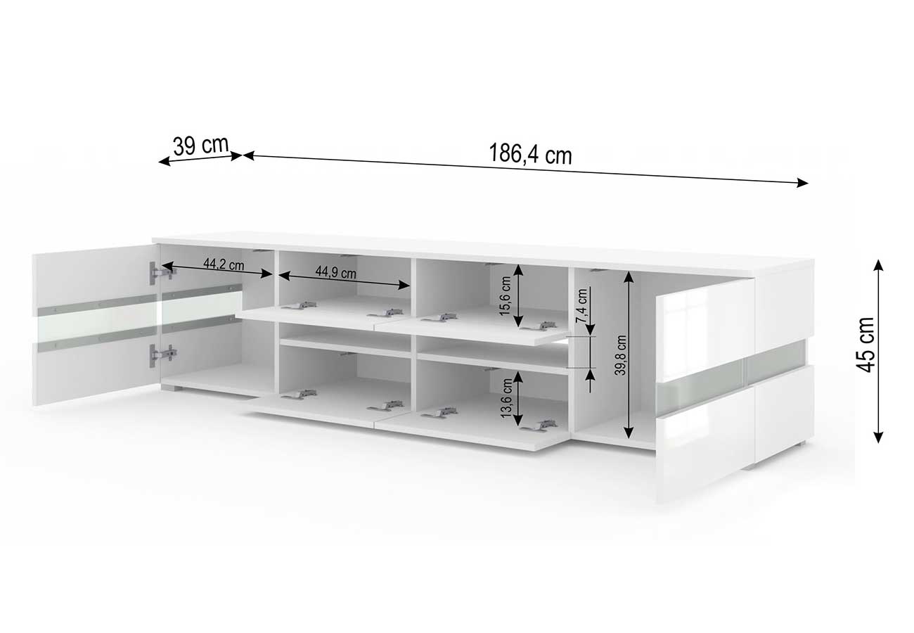 Tv-taso Viber 186cm mitat