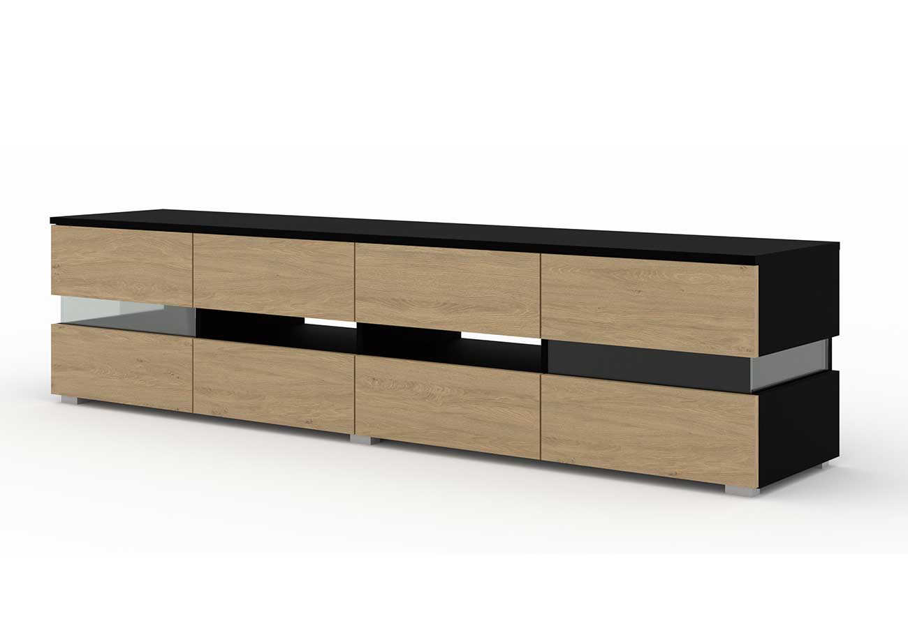 Tv-taso Viber 186cm musta tammi