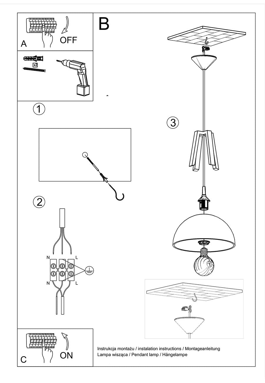 Riippuvalaisin Casco Kytkentäkaavio