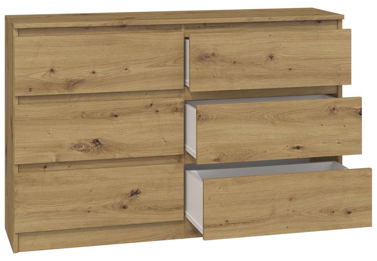 Malwa lipasto 120cm artisan tammi 6 lipastoa