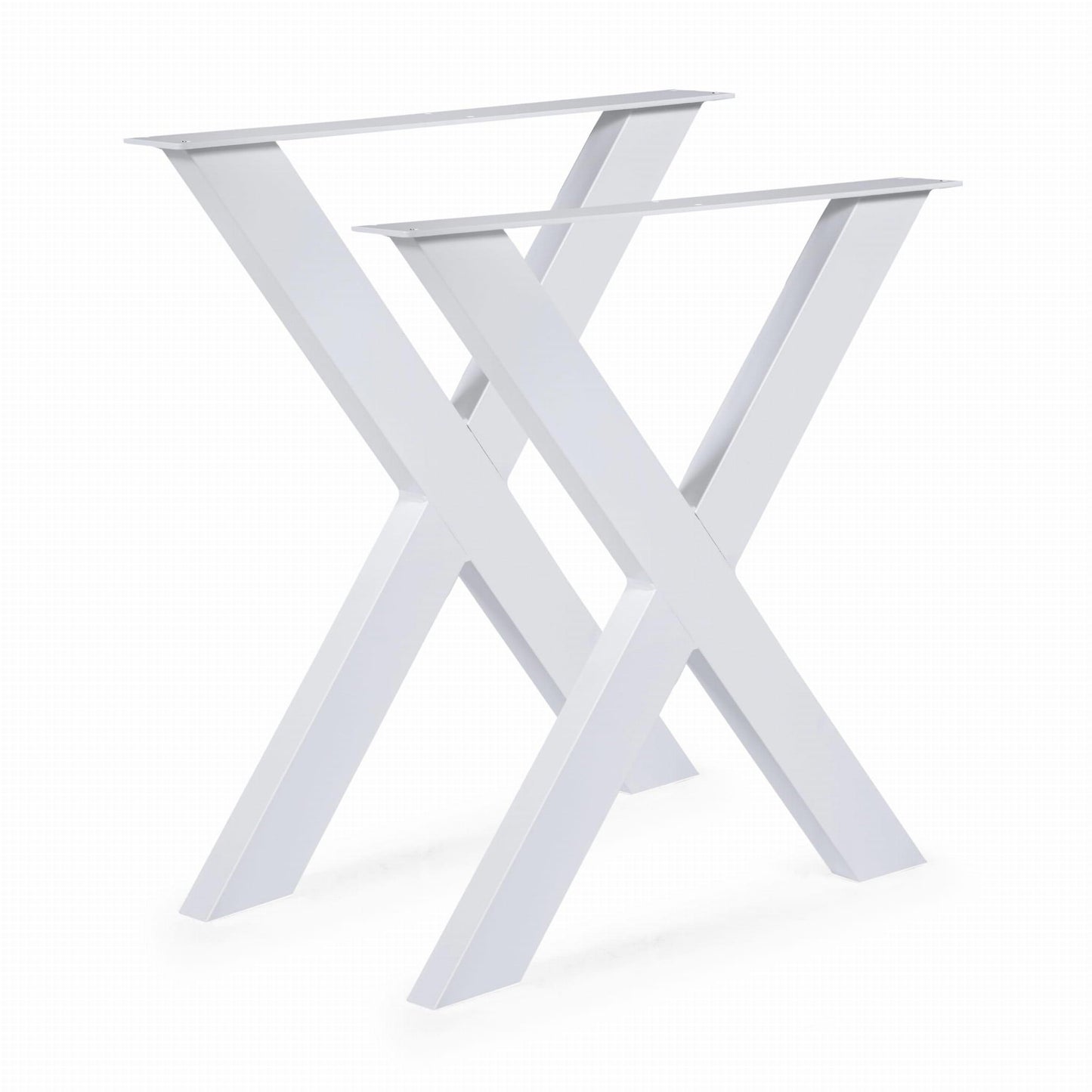 Metallinen Pöydänjalka X Valkoinen