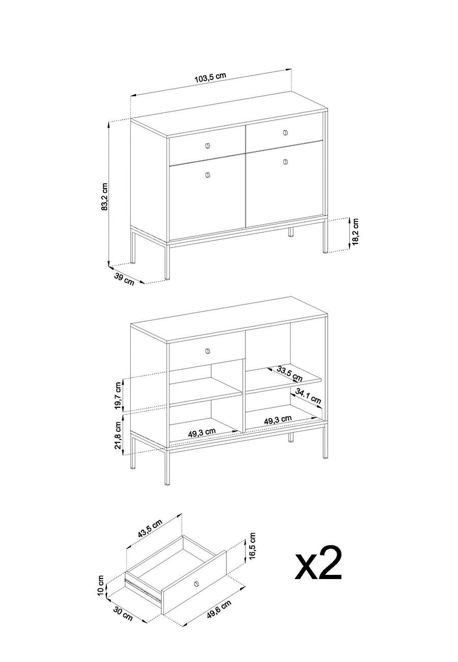 Punainen senkki mona 103cm mitat
