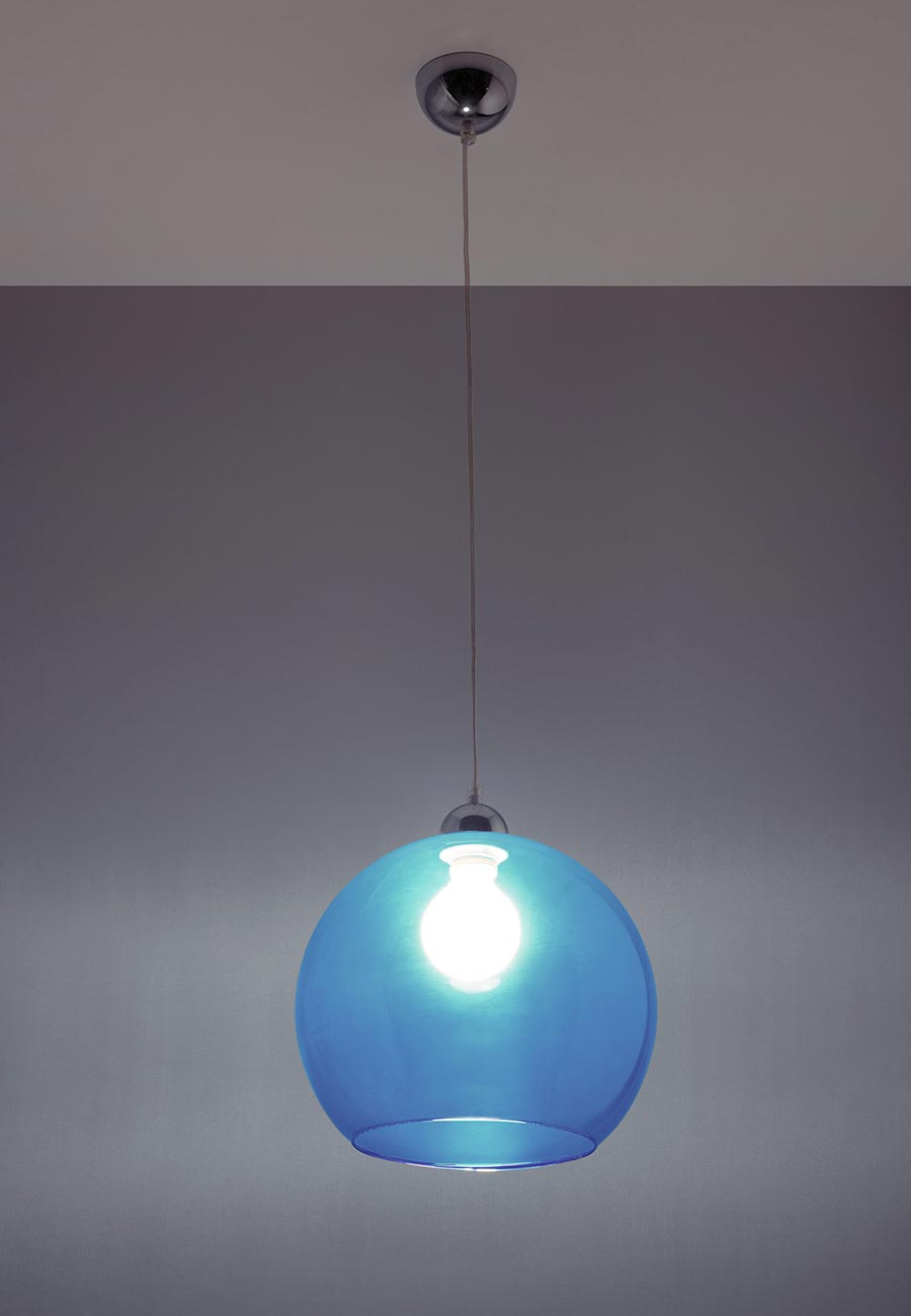Riippuvalaisin Ball Sininen Lasi