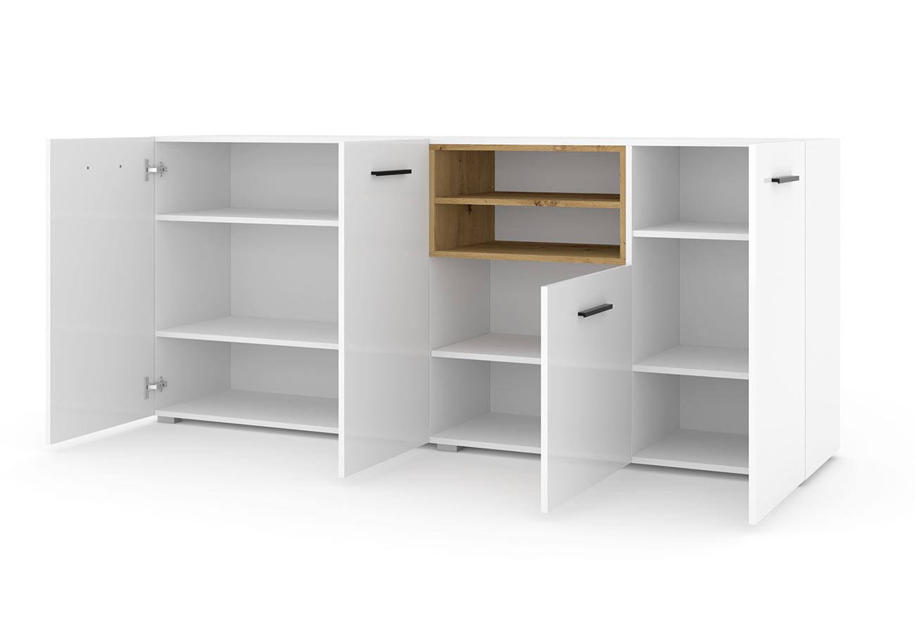 Senkki Fenja 198cm valkoinen kaapit