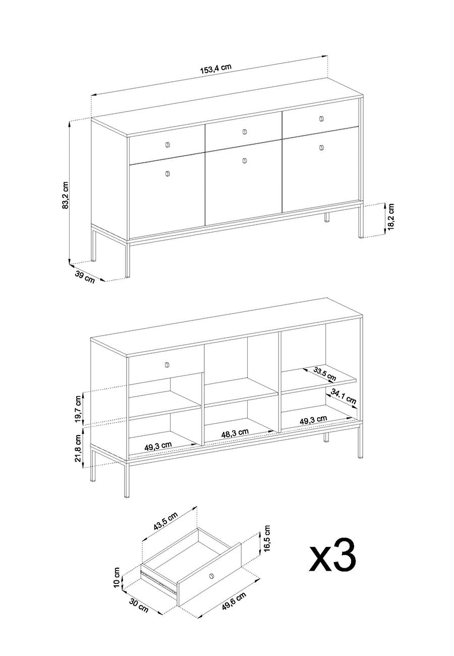 Senkki Mona Sininen 154cm Mitat