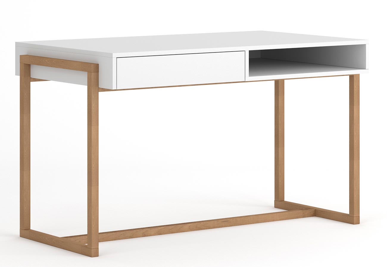 Työpöytä Siena Matta Valkoinen 120cm