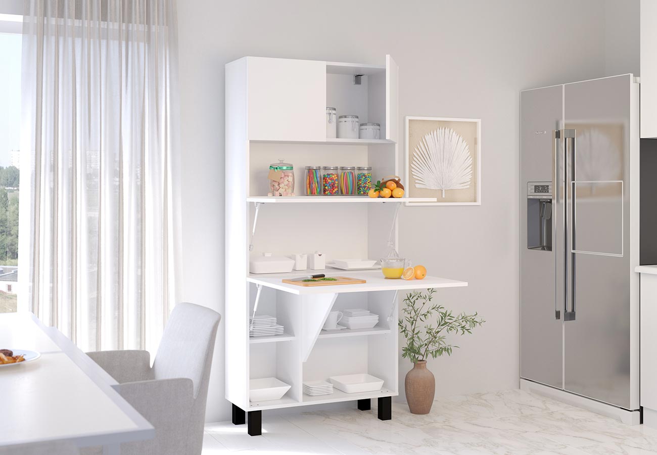 Taitettava home matta valkoinen kaapit