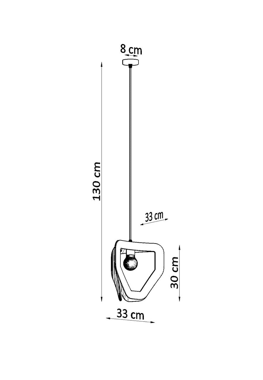 Tres valaisimen mitat