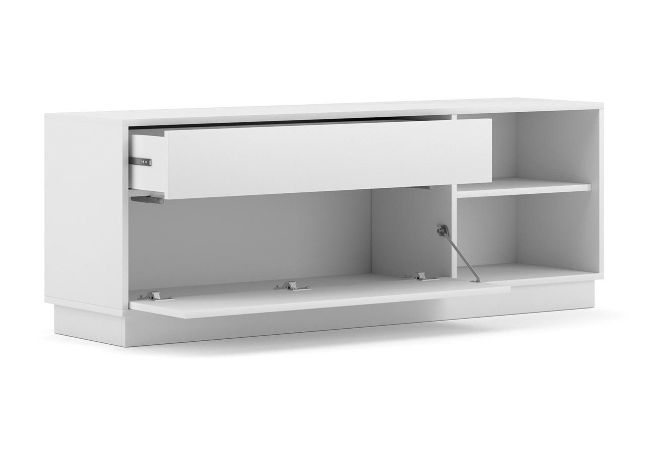 Tv-taso Alba 136cm laatikko kaappi ja hylly