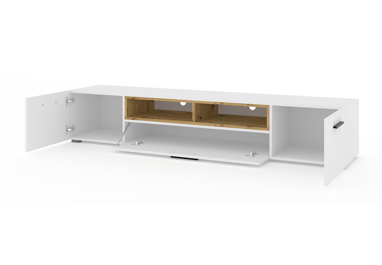 Tv taso Fenja 198cm valkoinen kaapit