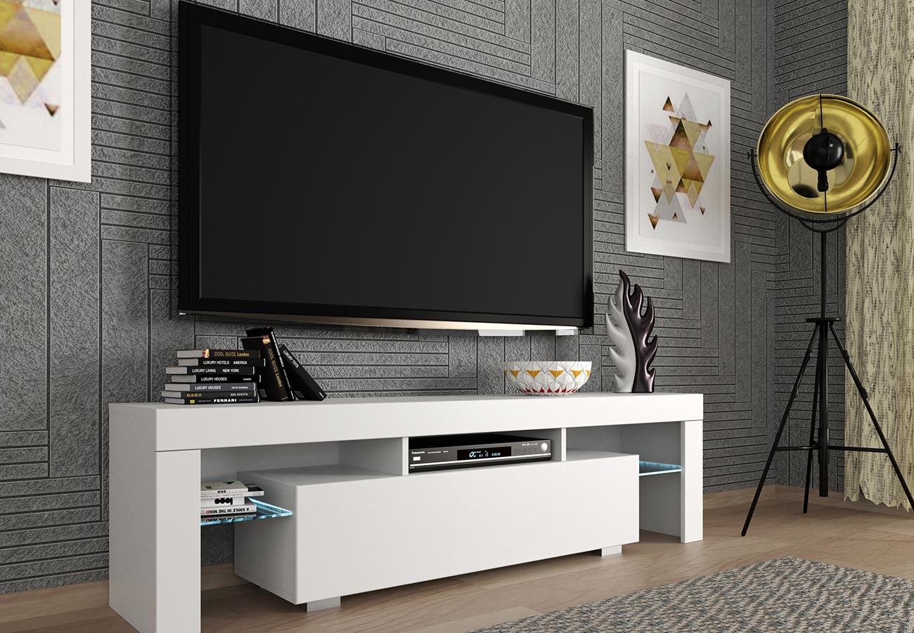 Tv-taso Mika matta valkoinen 162cm