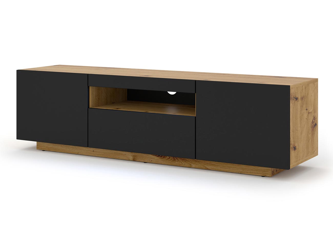 Tv-taso Prime 150cm matta musta tammi