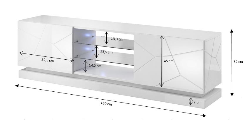 Tv-taso Qui 160cm mitat
