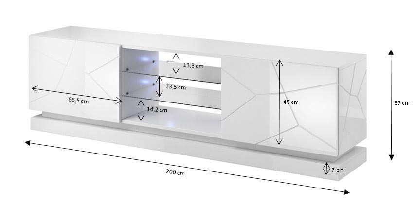 Tv-taso Qui 200 cm mitat