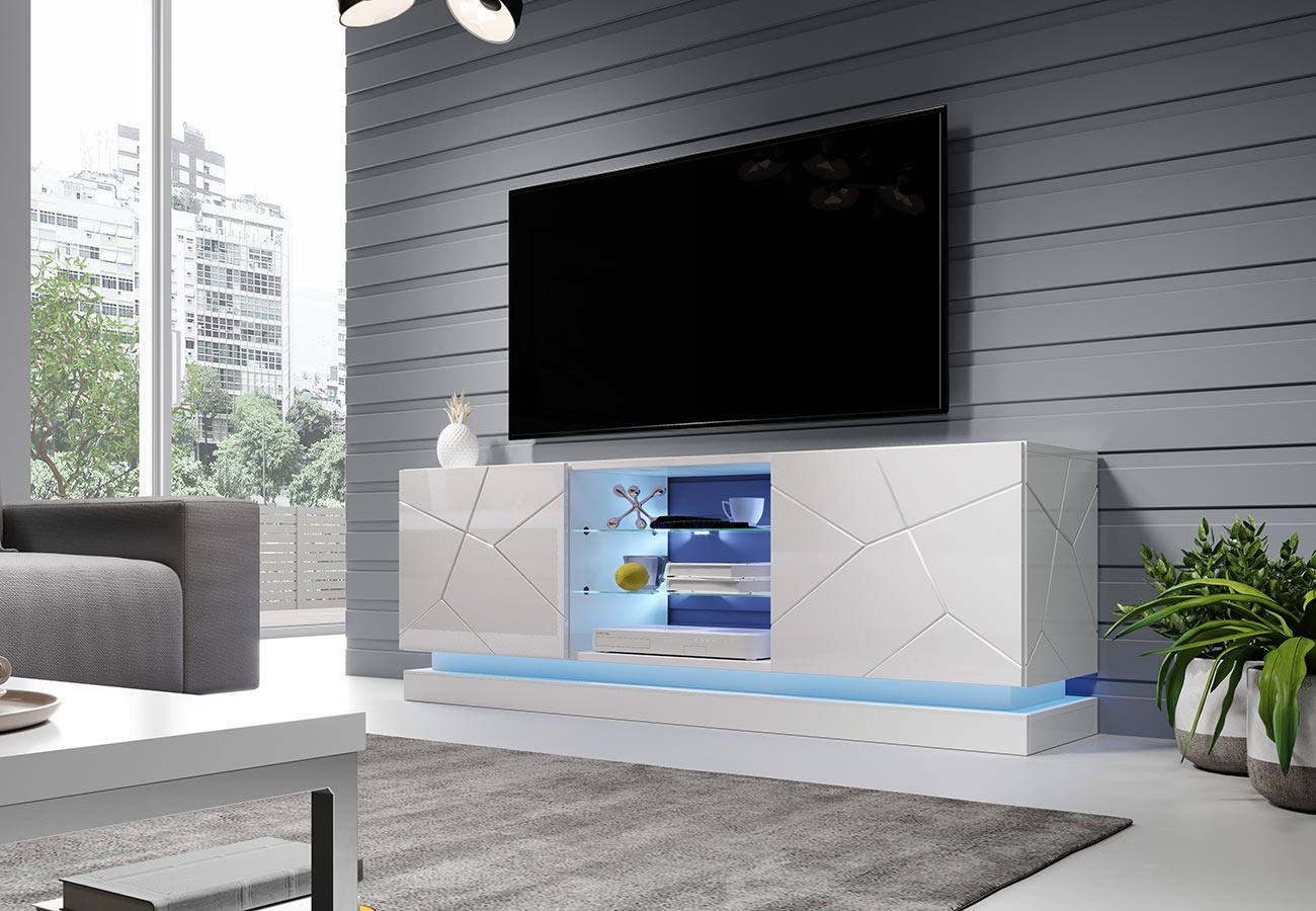 Tv-taso Qui valkoinen 160cm led