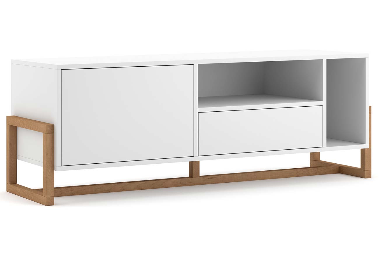 Tv-taso Siena Matta Valkoinen 138cm