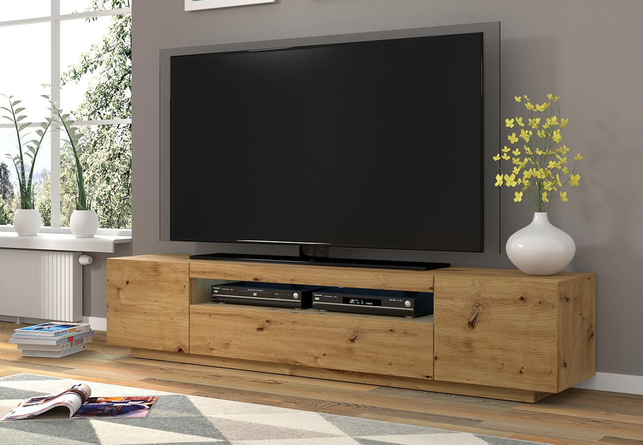 Tv-taso Prime 200cm tammi lattiamalli