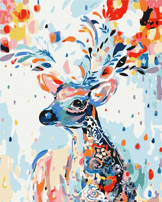 Maalaa numeroin Paint by numbers ?olorful deer