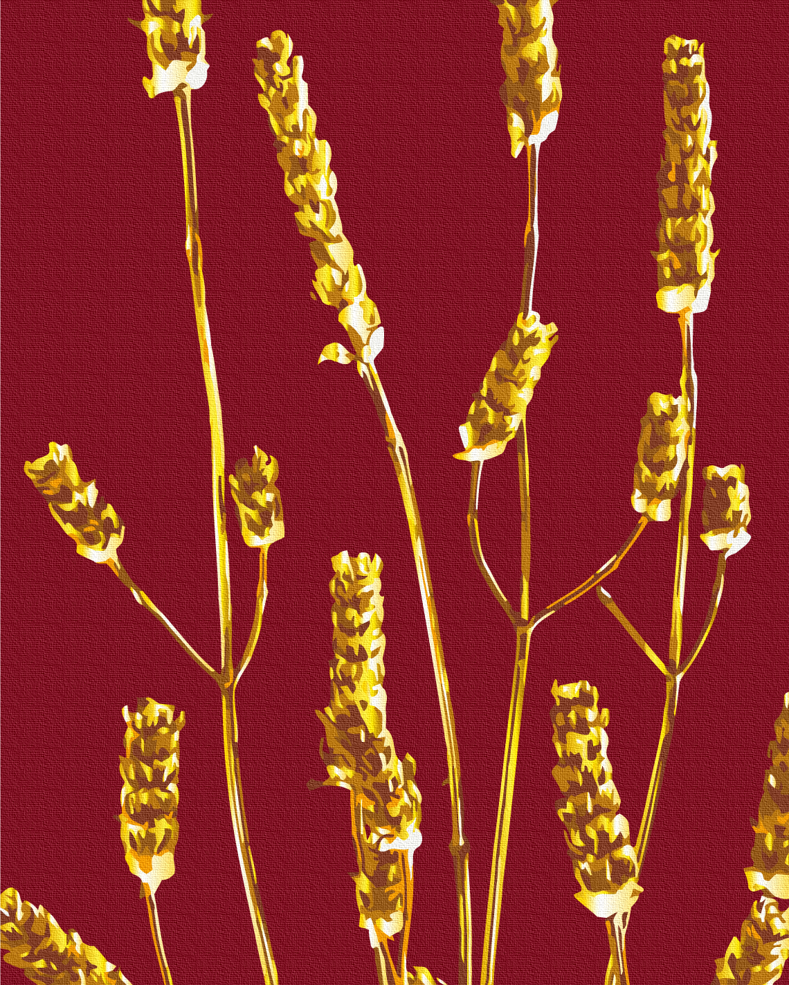 Maalaa numeroin Paint by numbers Golden plant © Halyna Vitiuk