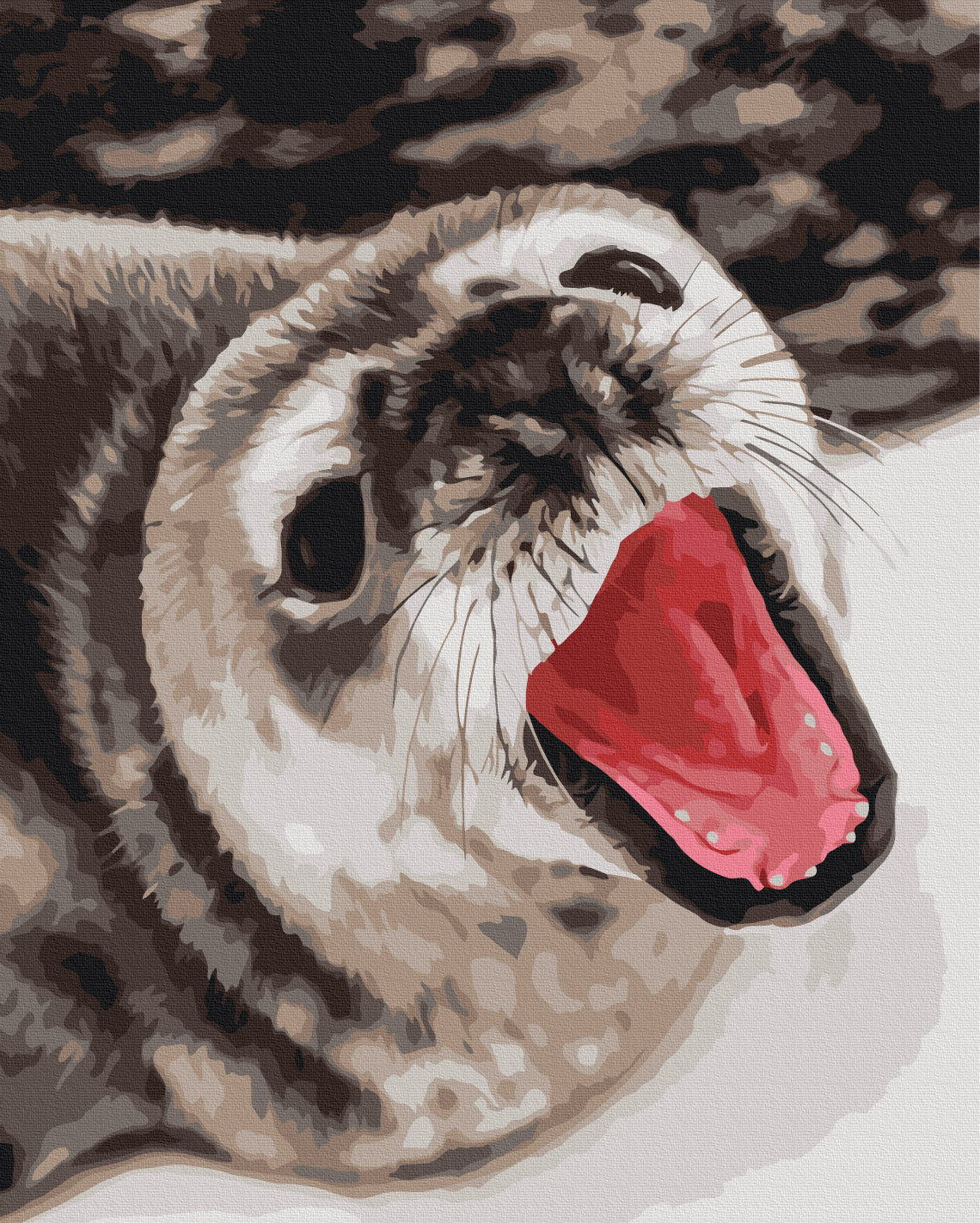 Maalaa numeroin Paint by numbers Seal yawns © Anna Soina