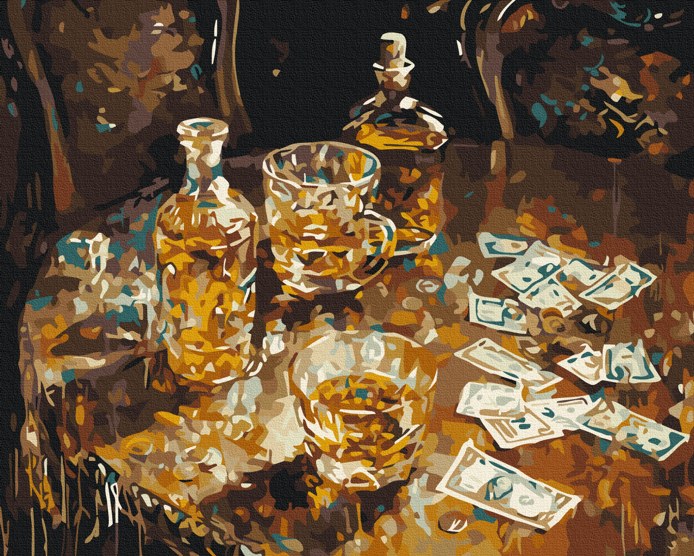 Maalaa numeroin Paint by numbers Golden vacation