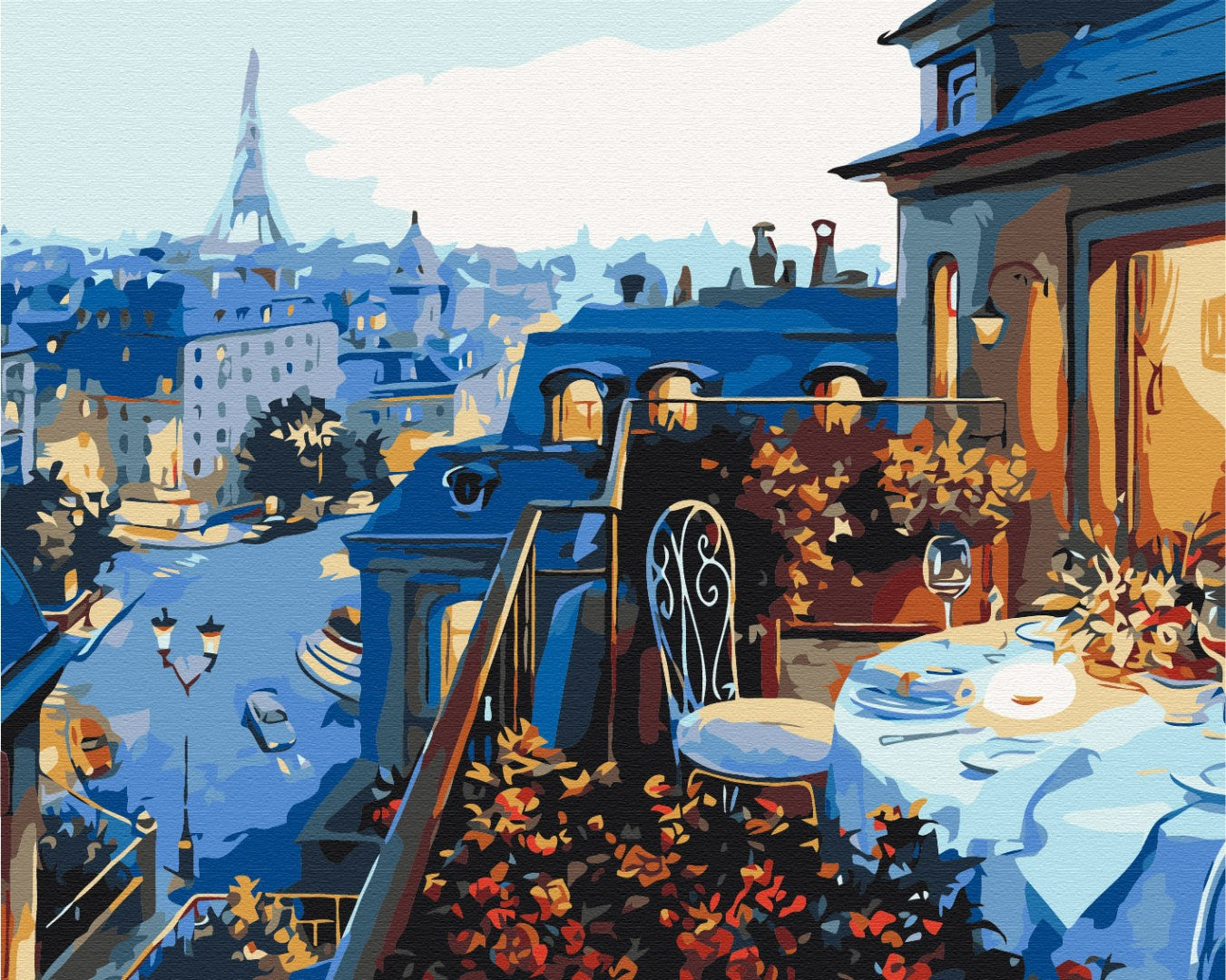 Maalaa numeroin Paint by numbers Paris view