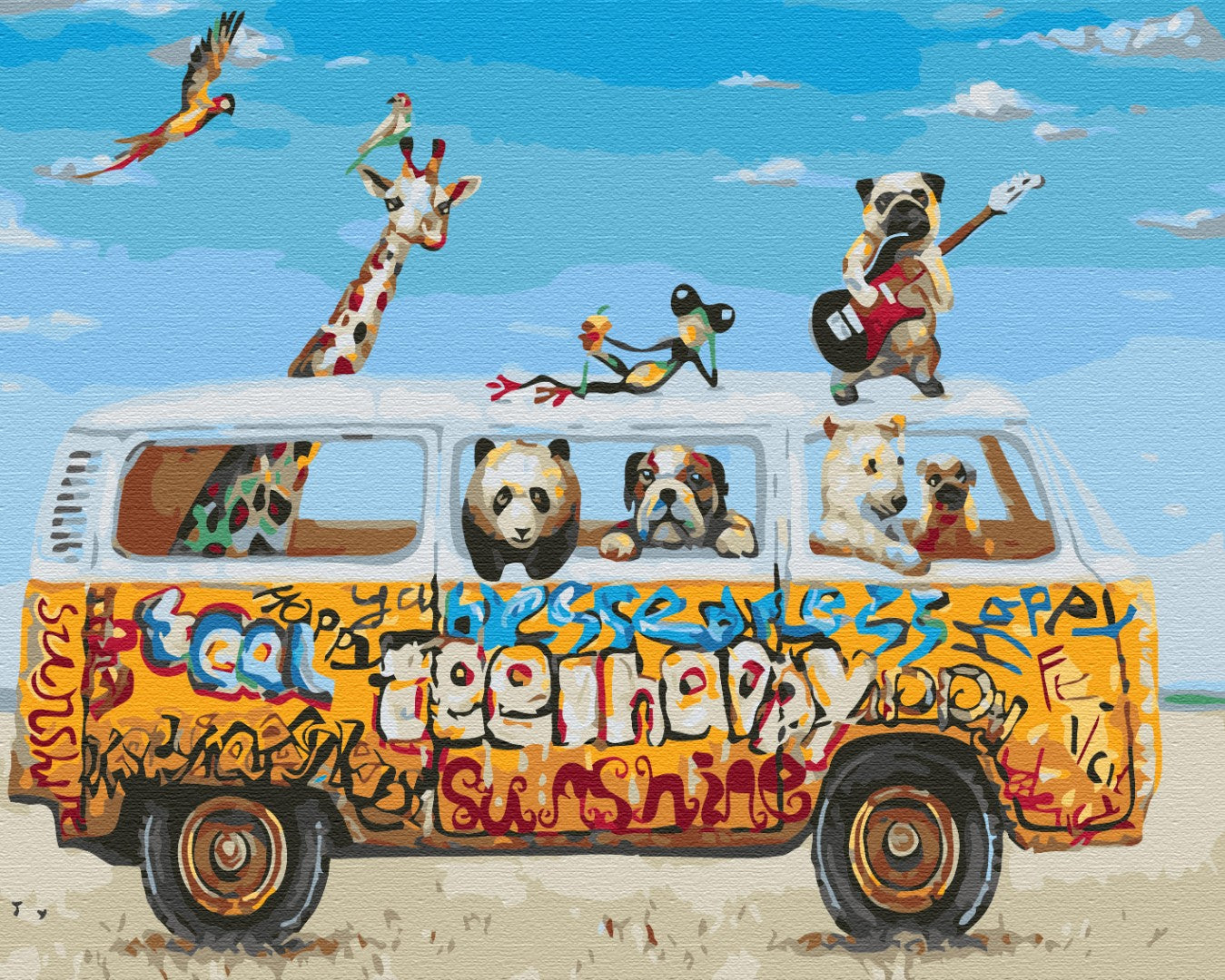 Maalaa numeroin Paint by numbers Animal tours