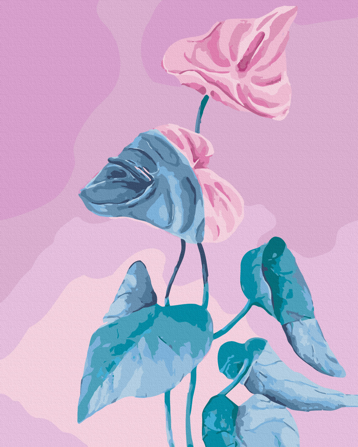 Maalaa numeroin Paint by numbers A blooming heart © Kateryna Savych