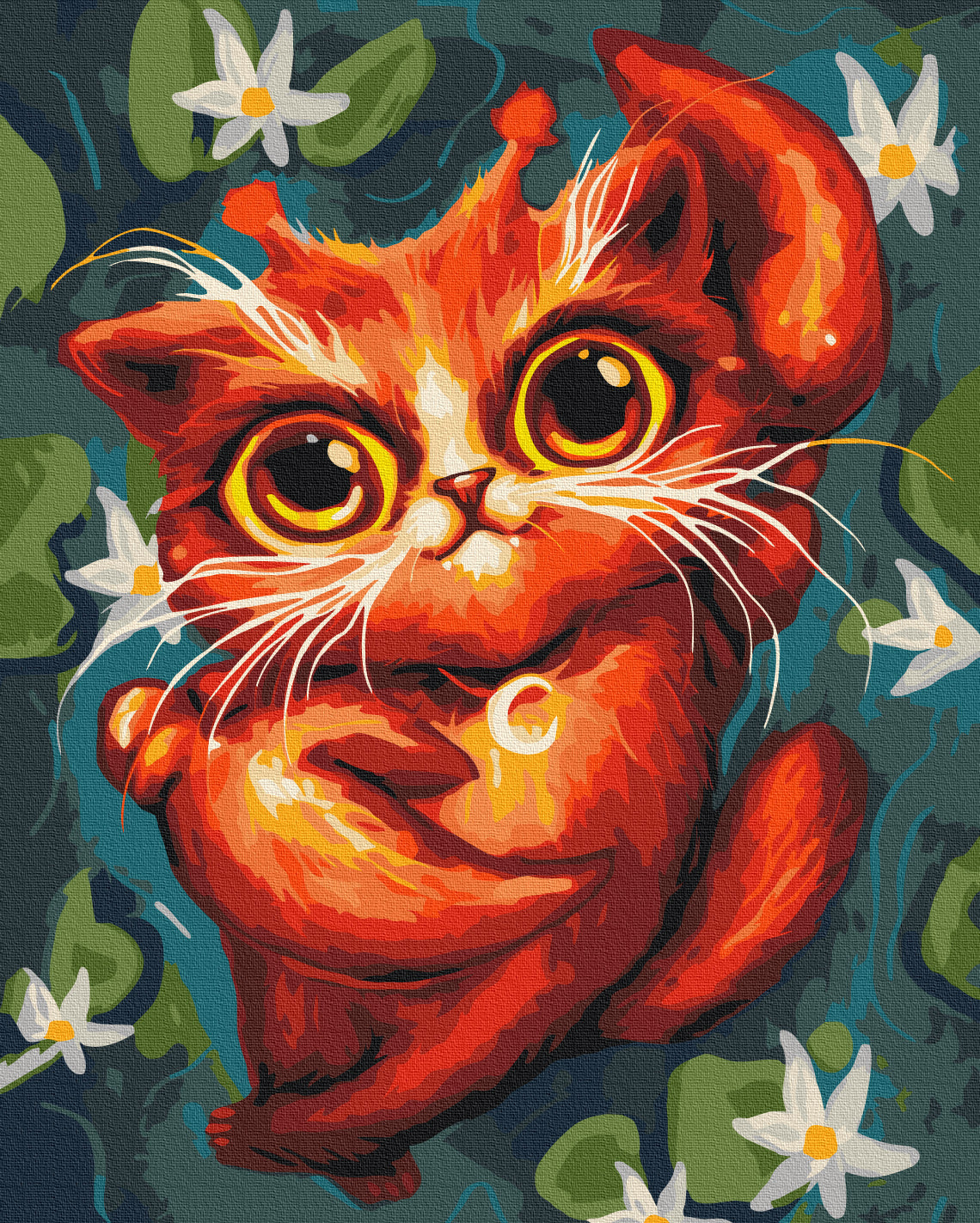 Maalaa numeroin Paint by numbers Kitty Cancer © Marianna Pashchuk
