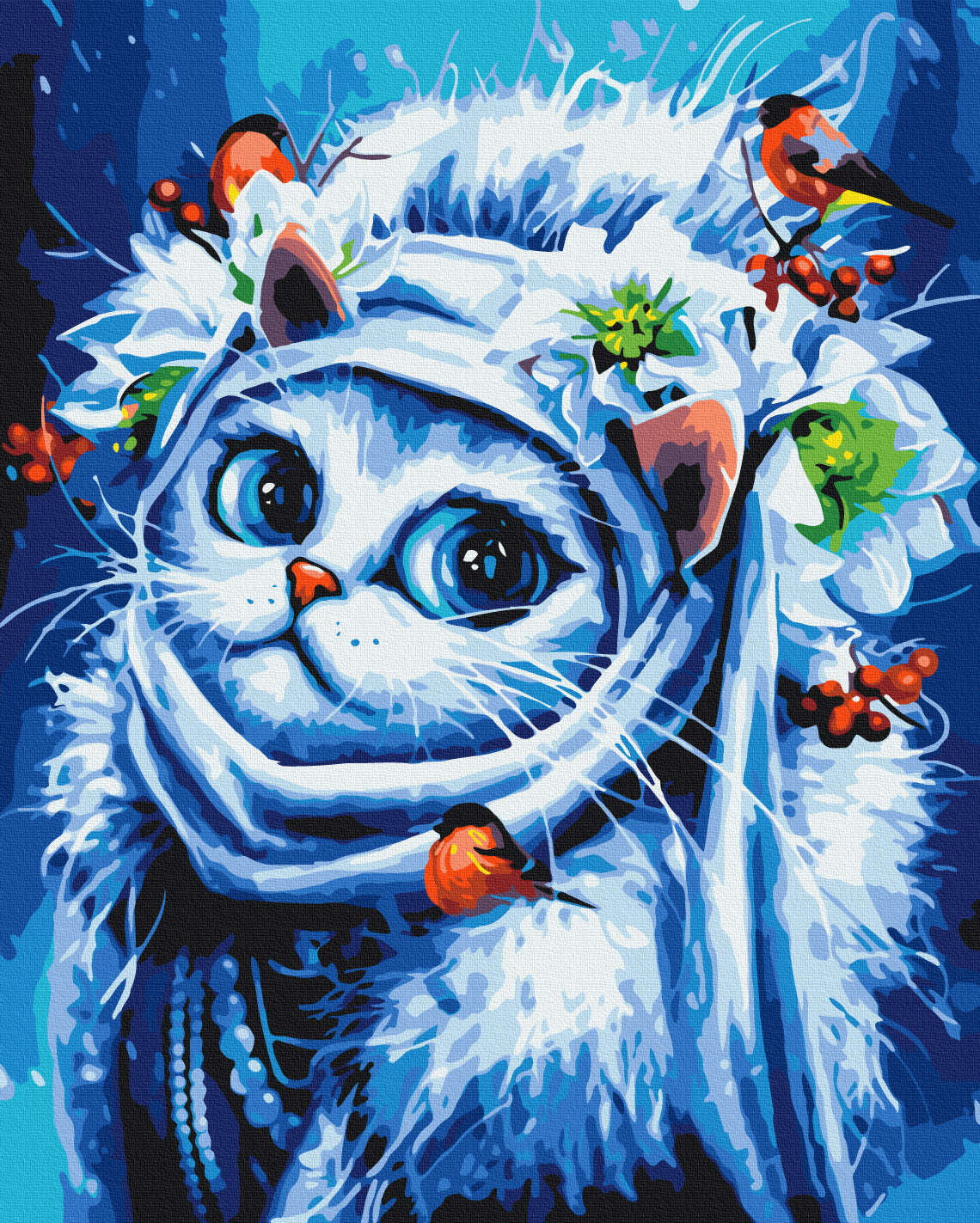 Maalaa numeroin Paint by numbers Winter Kitty © Marianna Pashchuk