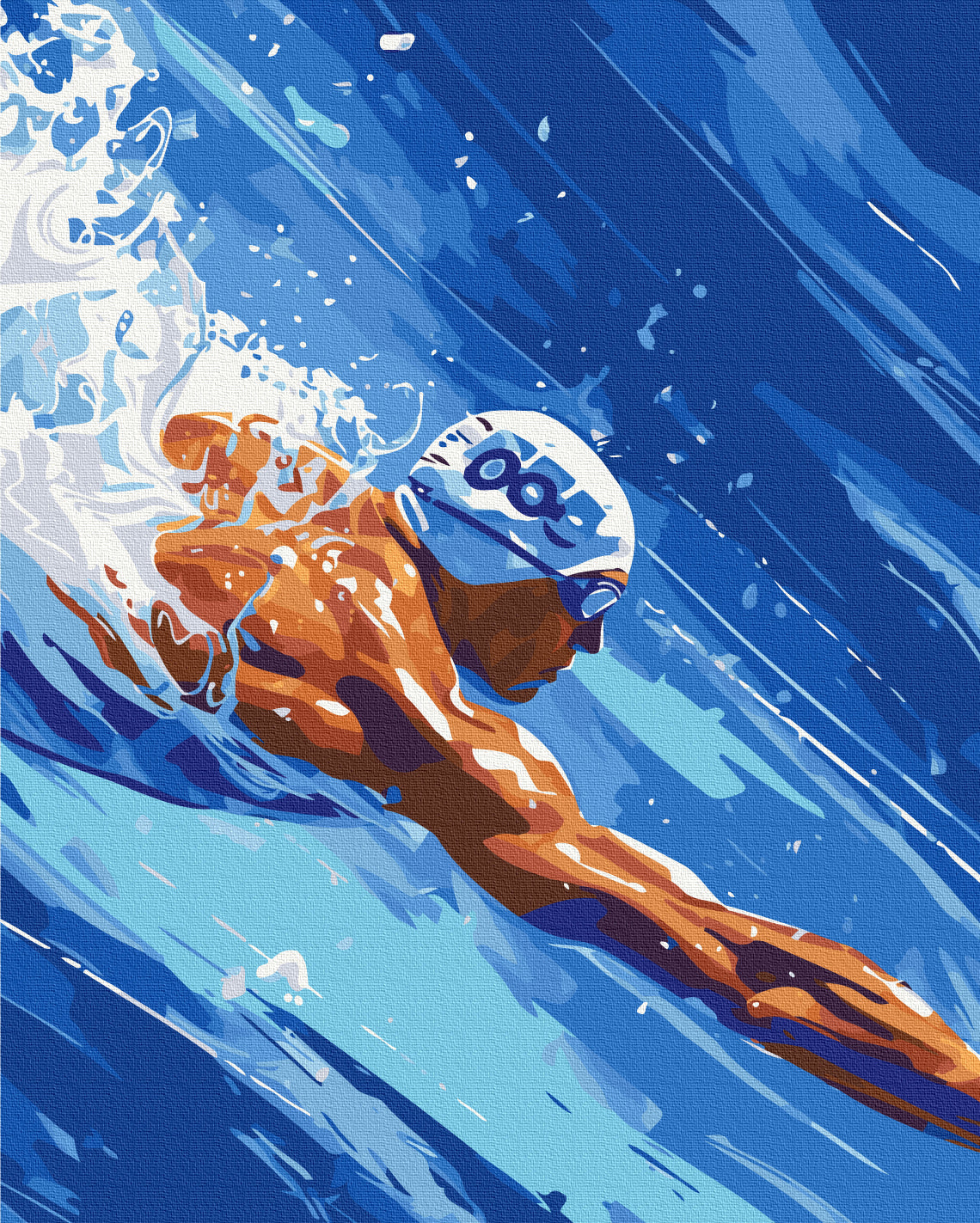 Maalaa numeroin Paint by numbers Swim