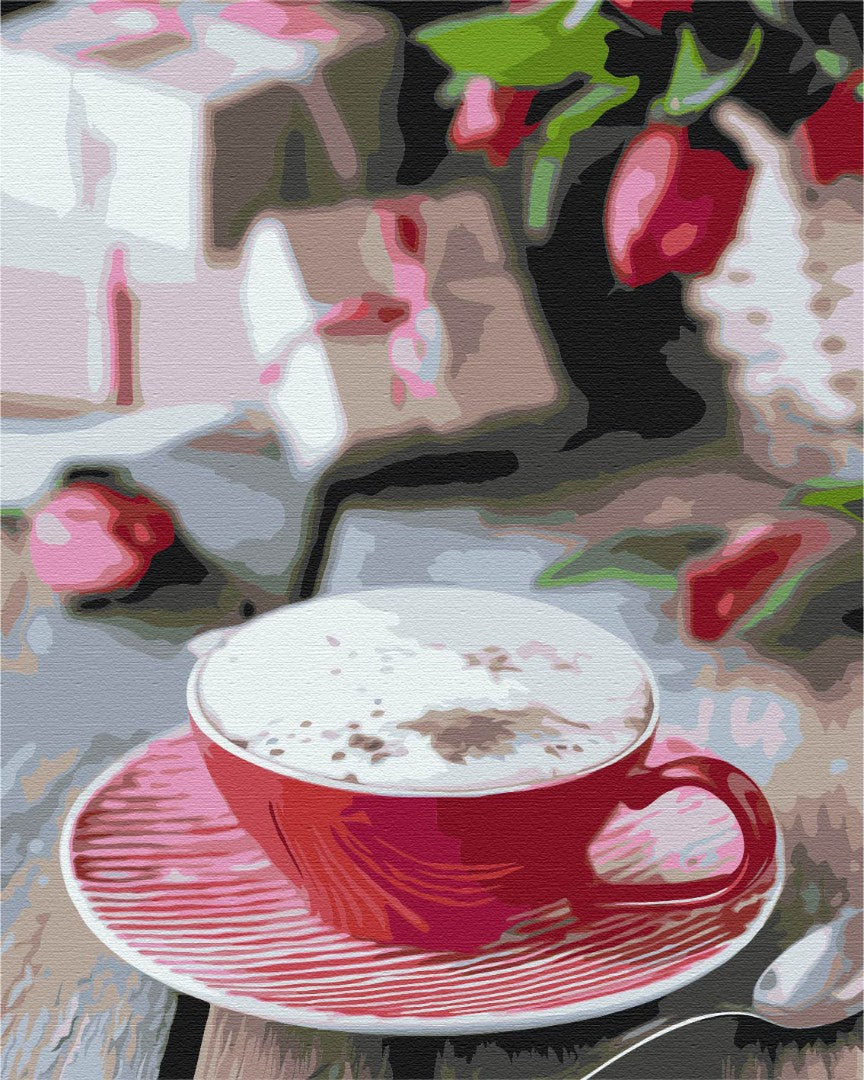 Maalaa numeroin Paint by numbers Cup of cappuccino