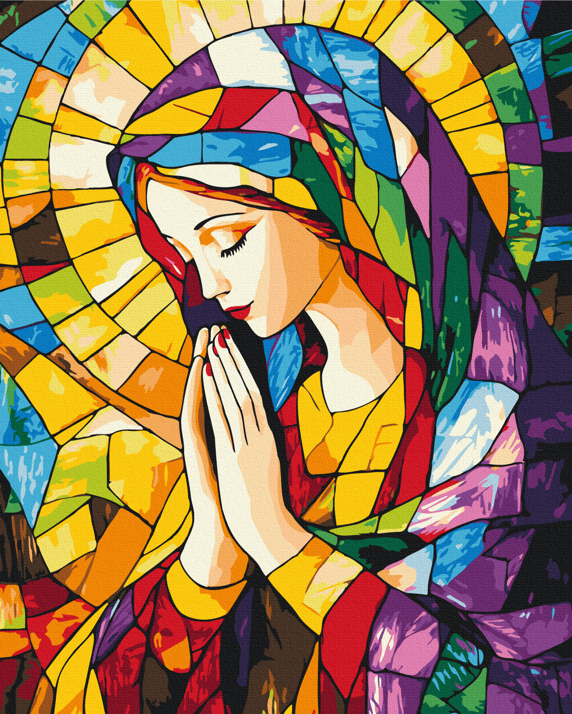 Maalaa numeroin Paint by numbers Prayer of light