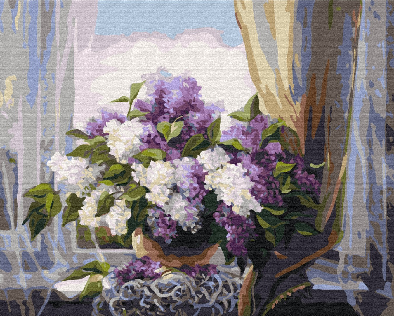 Maalaa numeroin Paint by numbers Lilac by the window