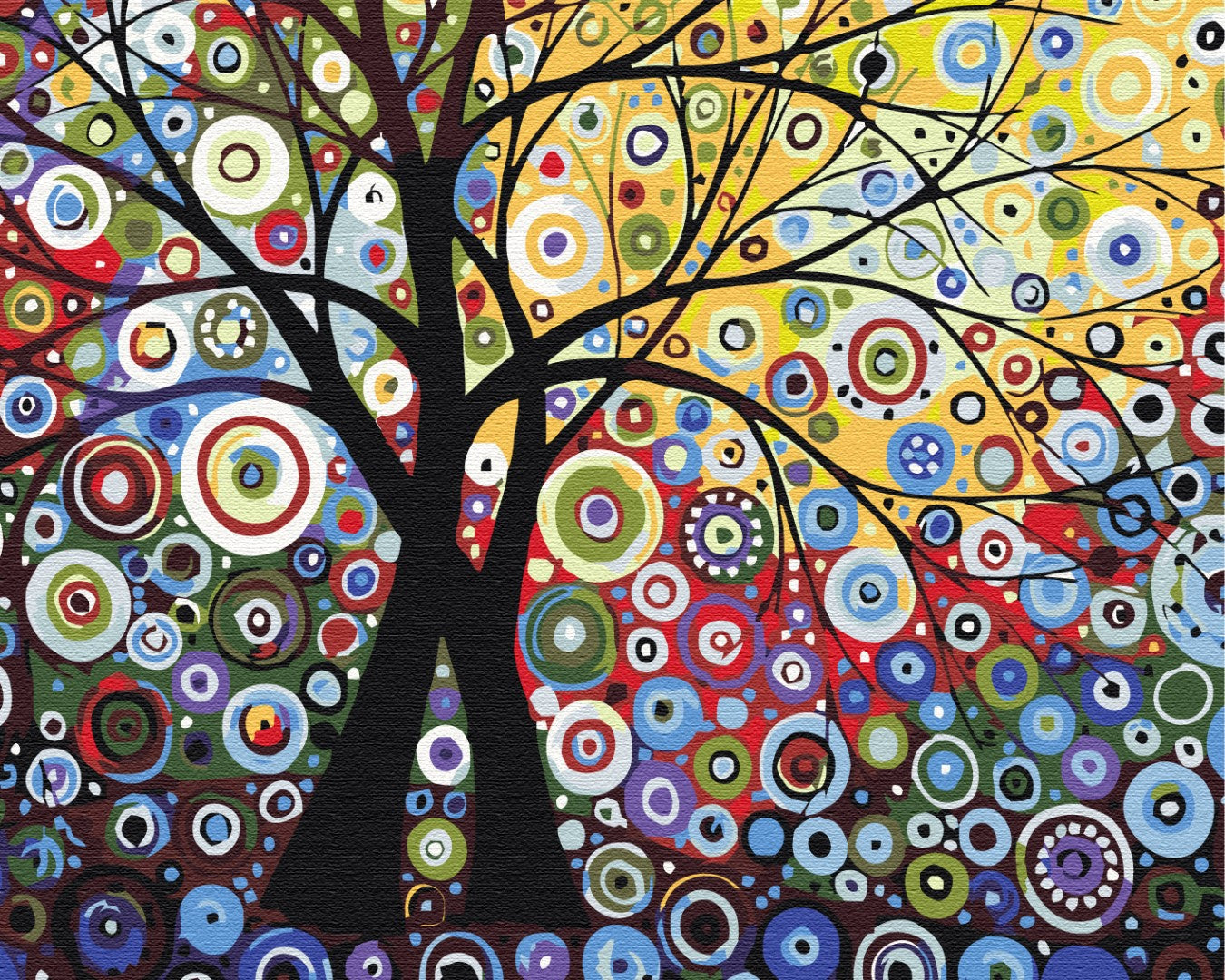 Maalaa numeroin Paint by numbers Tree of happiness