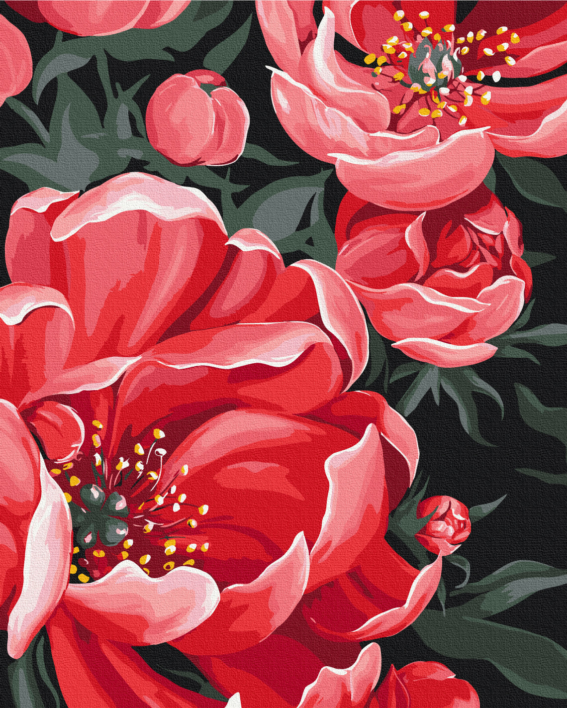 Maalaa numeroin Paint by numbers Flower study © LUNATART