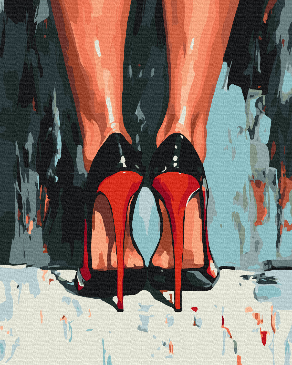 Maalaa numeroin Paint by numbers Heels that solve everything