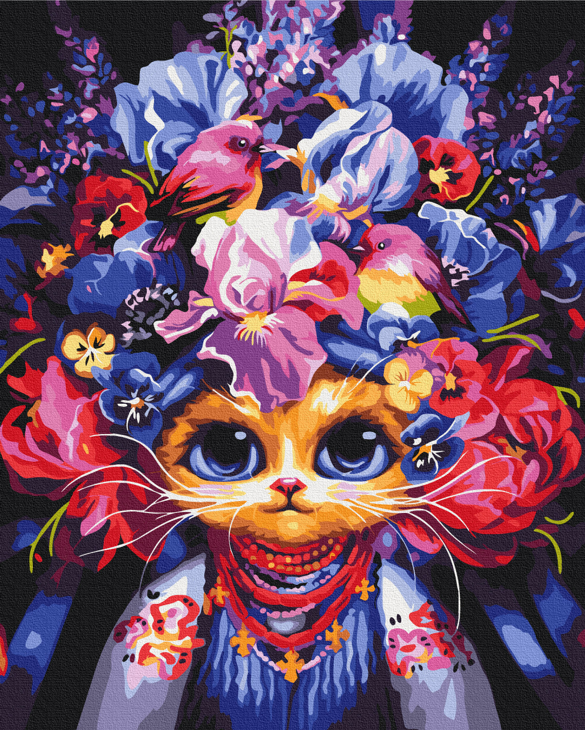 Maalaa numeroin Paint by numbers Elderly cat © Marianna Pashchuk