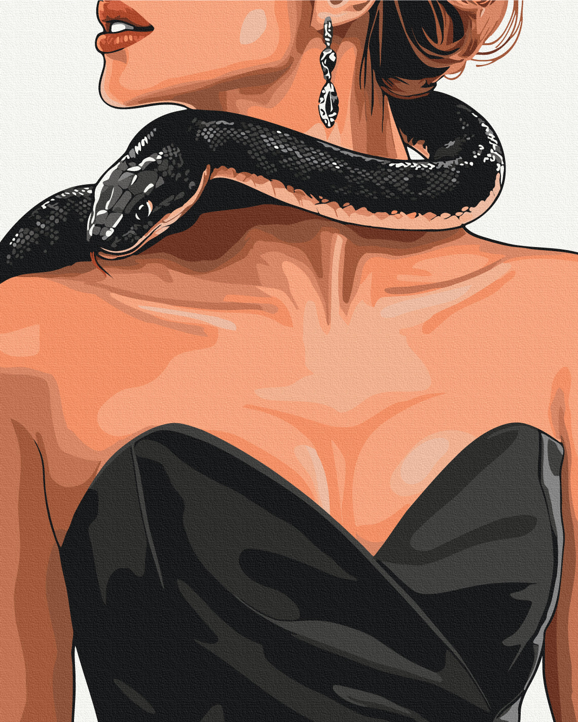 Maalaa numeroin Paint by numbers Snake grace