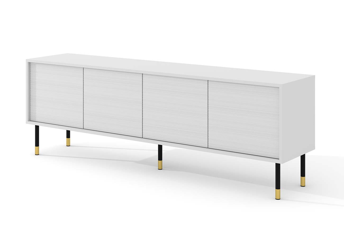 180cm Tv-taso Sherwood matta valkoinen