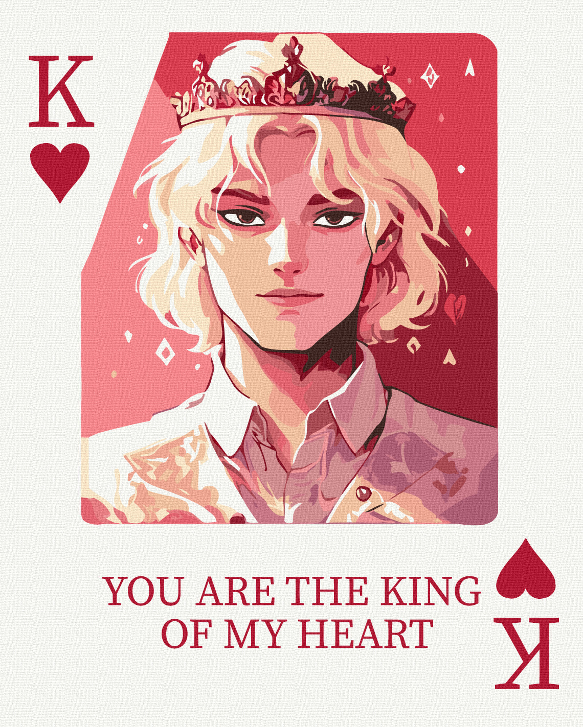 Maalaa numeroin Paint by numbers The king of hearts