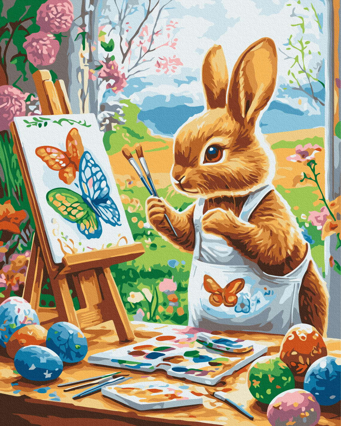Maalaa numeroin Paint by numbers Easter artist