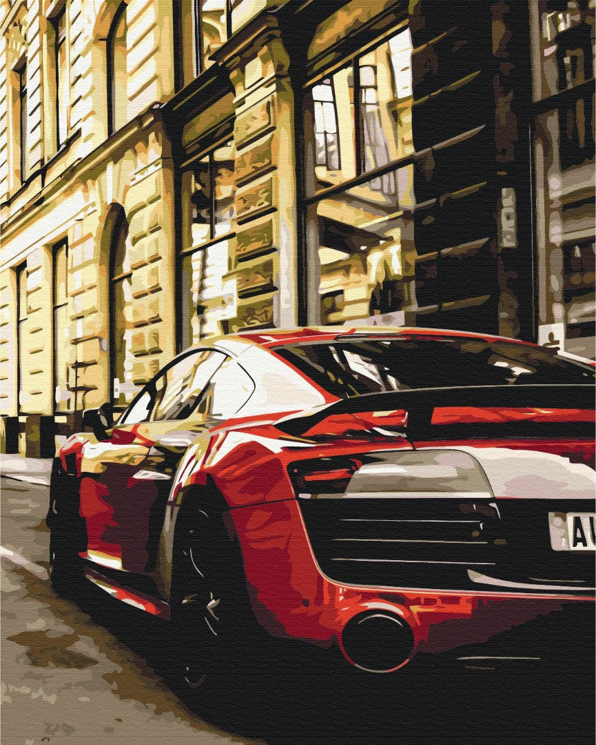 Maalaa numeroin Paint by numbers Bright Porsche