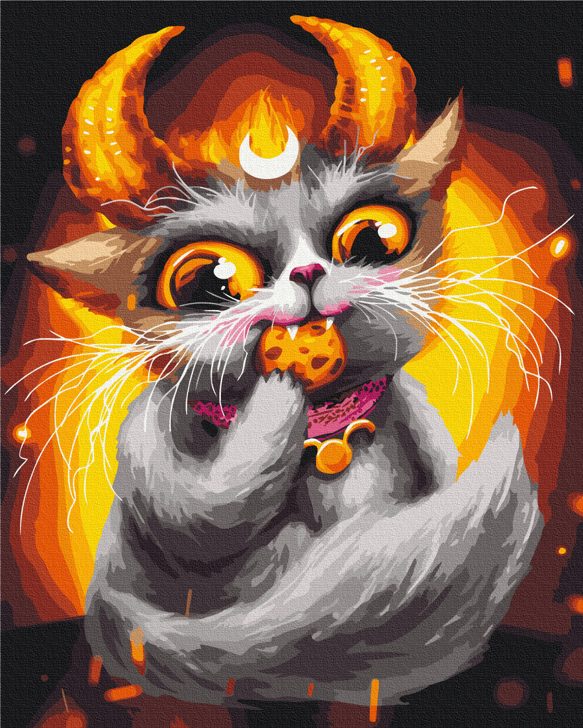 Maalaa numeroin Paint by numbers Taurus cat © Marianna Pashchuk