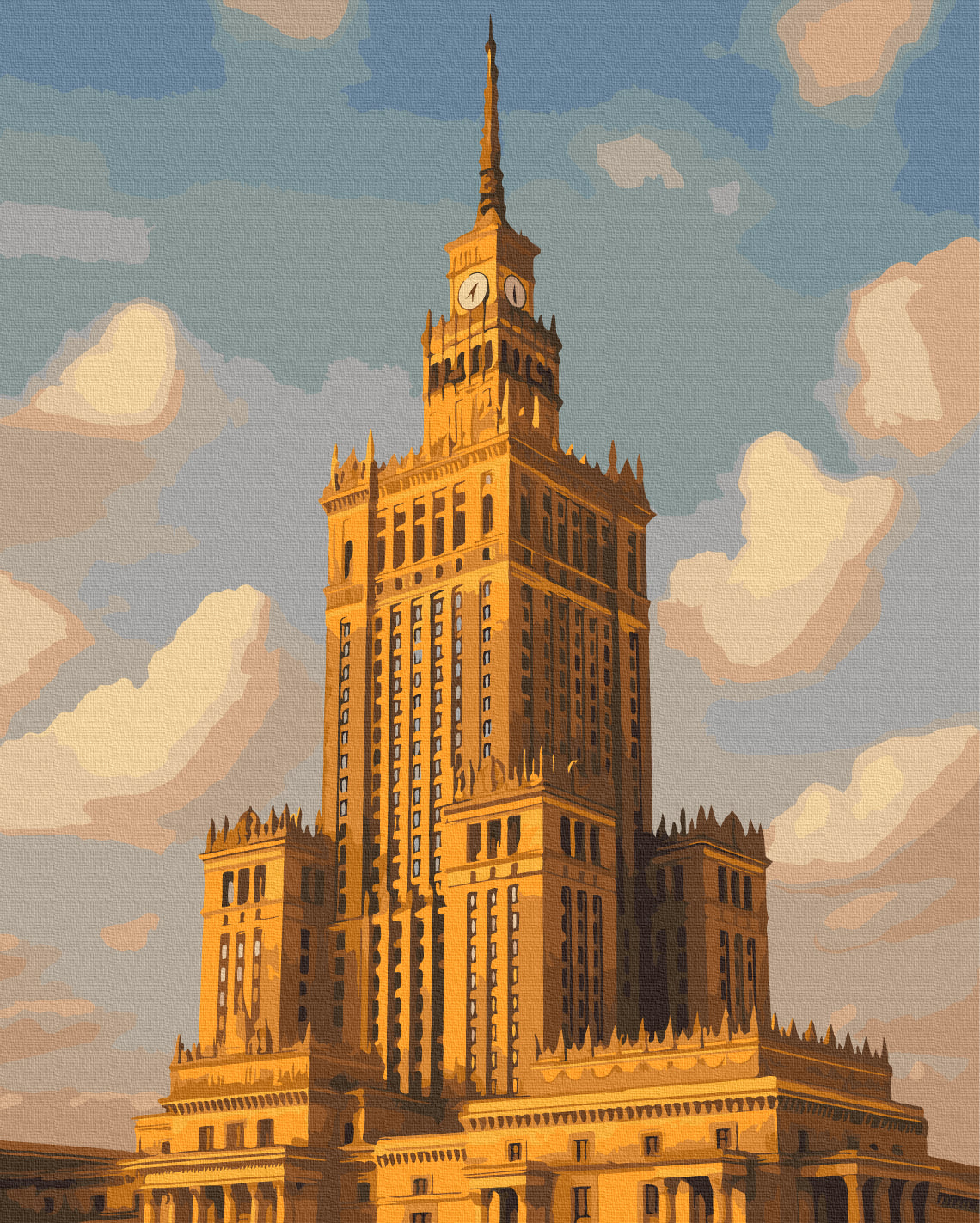 Maalaa numeroin Paint by numbers Palace of Culture and Science in Warsaw