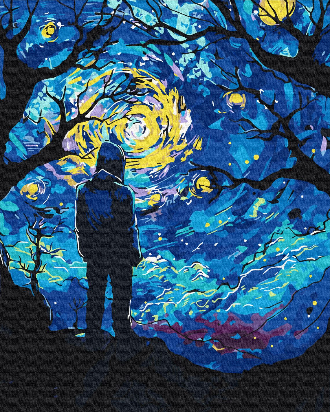 Maalaa numeroin Paint by numbers Night inspiration